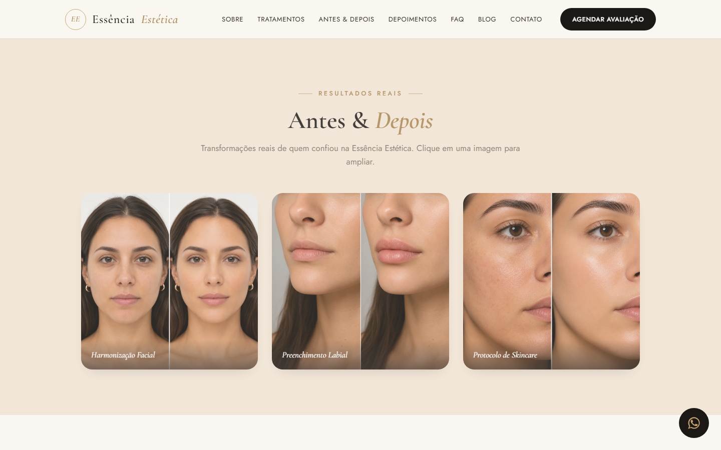 Antes e depois