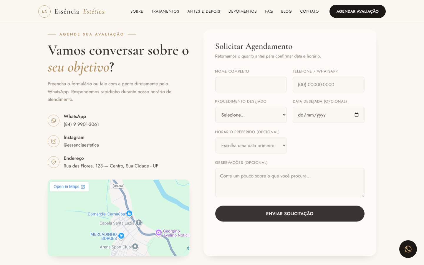 Formulário de contato