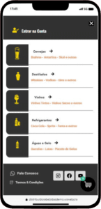 capa delivery menu aberto celular