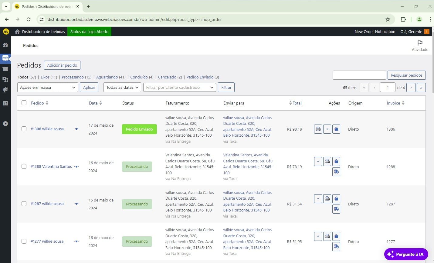 Leia mais sobre o artigo 2. Gerenciar Pedidos