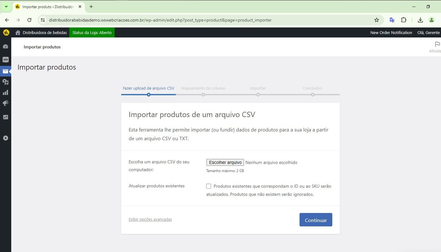 Leia mais sobre o artigo 11. Importar Produtos