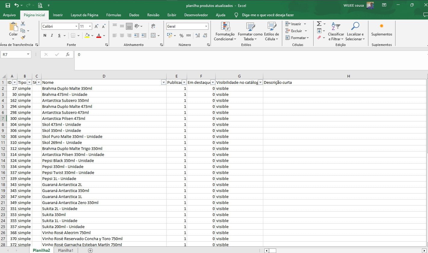 Leia mais sobre o artigo 12. Preparar Planilha de Produtos